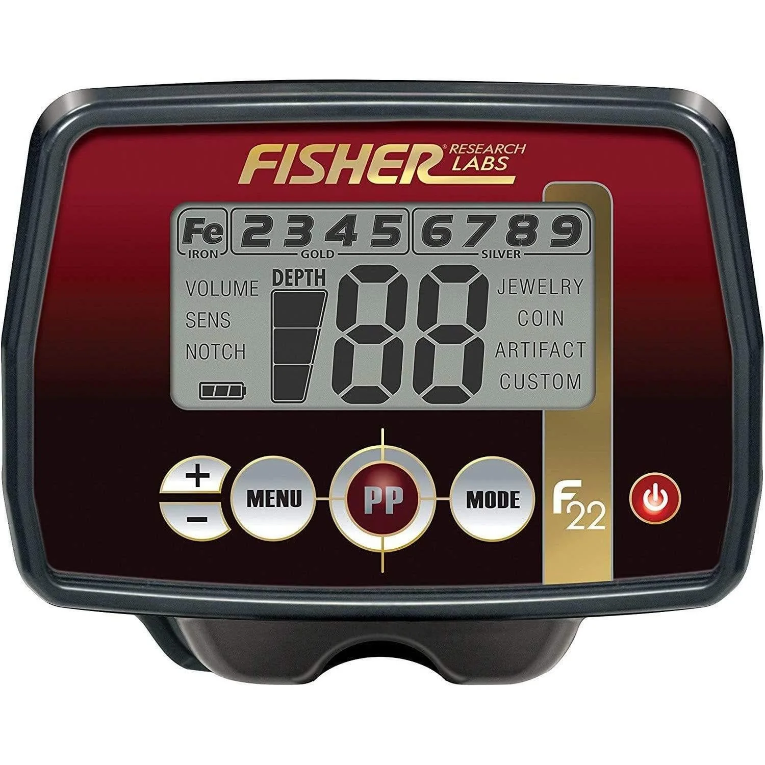 Fisher F22 Metal Detector with 9" Search Coil - Image 3