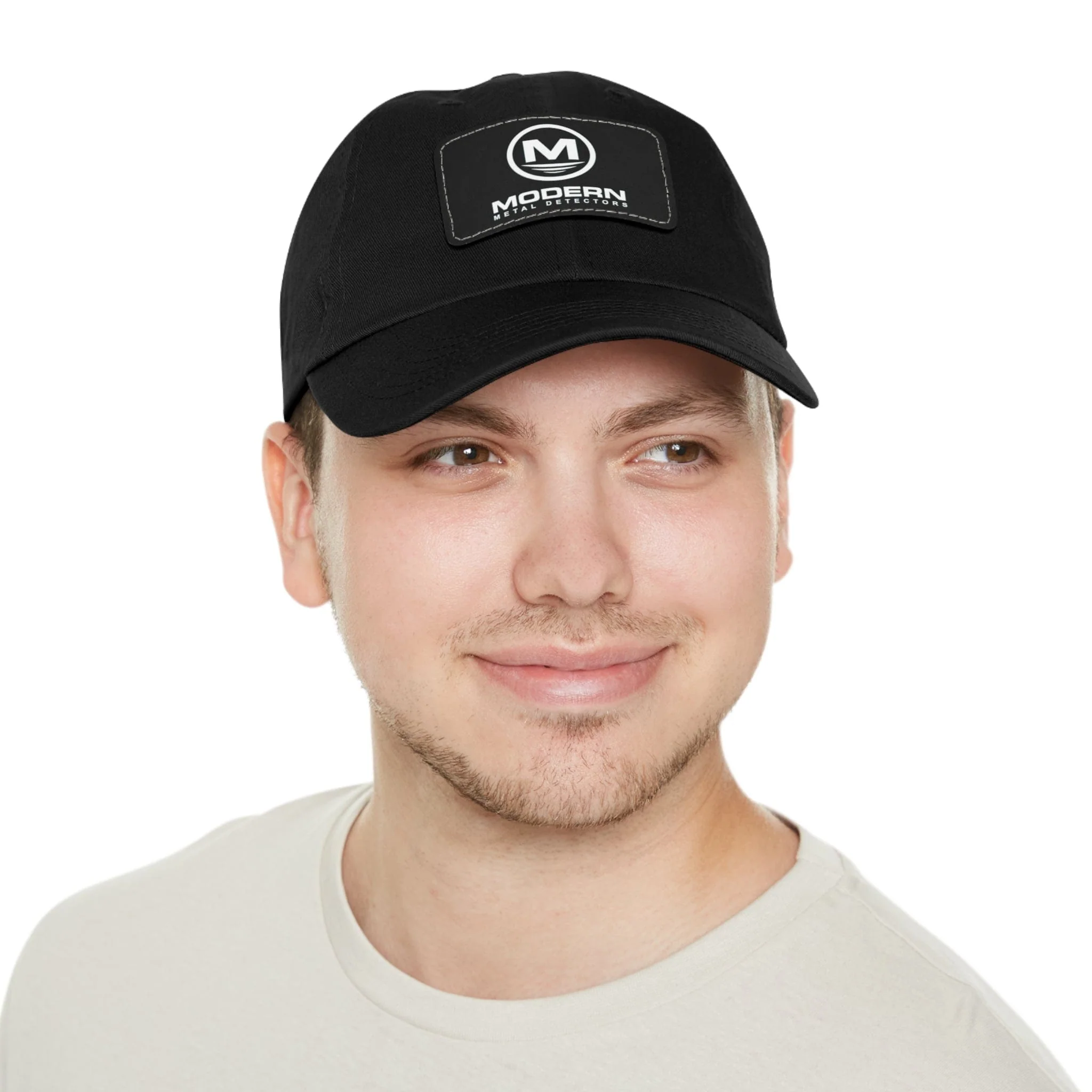 Modern Metal Detectors Hat with Leather Patch - Image 4