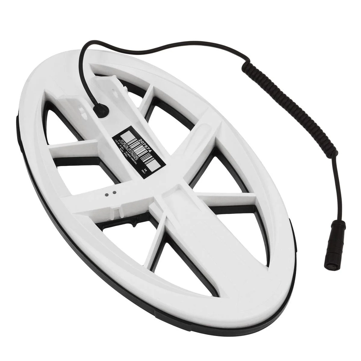 XP Deus 9.5″ x 5″ Elliptical DD HF Search Coil with Cover, Lower Shaft & Parts - Image 3